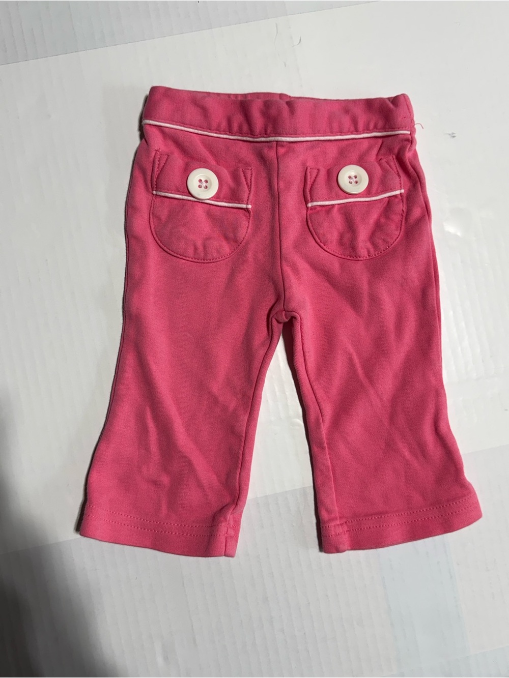 Vintage Carter's Pink Flare Pants with Faux Pockets 3M